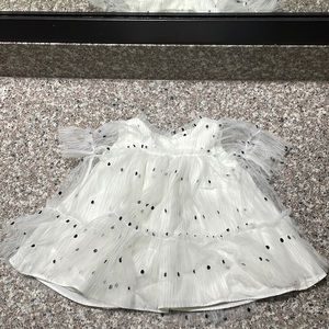 Nordstrom Sheer White Polka Sot Dress